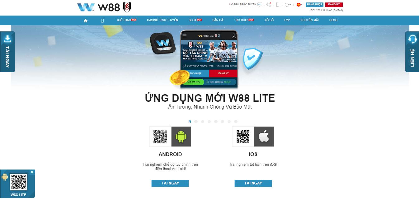 Tải App W88 cho điện thoại hệ điều hành iOS và Android